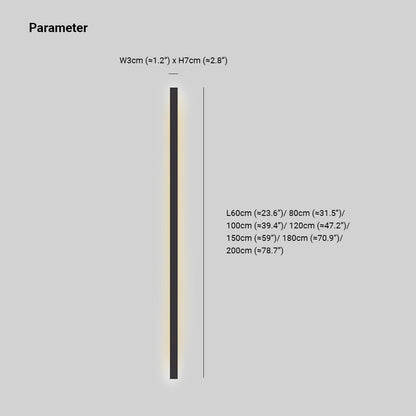 Slim LED Wall Light – Modern Linear Indoor Wall Lamp (Matte Black)