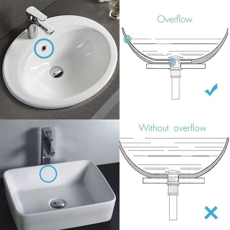 Basin Faucet - Matte Black Basin Sink Pop Up Drain Brass Drain Plug Sink Drain
