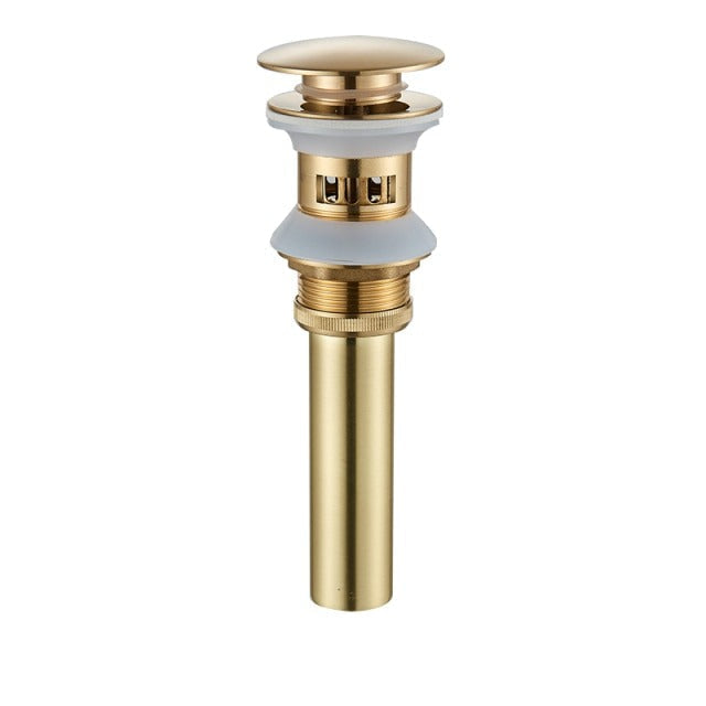 Basin Faucet - Matte Black Basin Sink Pop Up Drain Brass Drain Plug Sink Drain