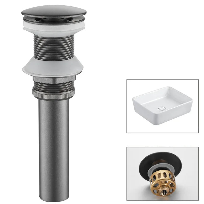 Matte Black Basin Sink Pop Up Drain Brass Drain Plug Sink Drain-Basin Faucet-Index Bath
