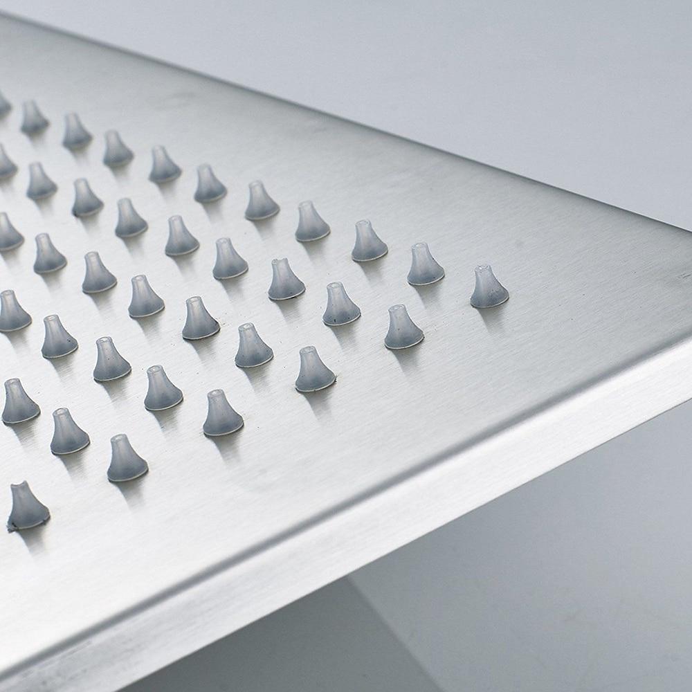 Rain Shower Heads - Multi-colored Stainless Steel Square Shaped Rainfall Showerhead With LED Lights