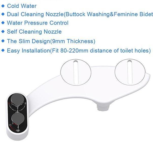 Bidet Faucet - Non-Electric Toilet Seat Bidet Attachment Portable Bidet