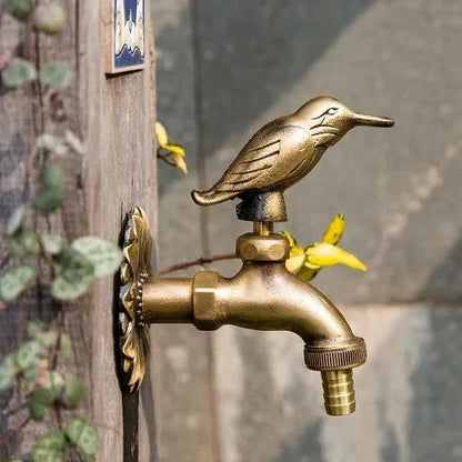 Outdoor Garden Faucet Wall Mount Solid Decorative Antique Tap-Basin Faucet-Index Bath