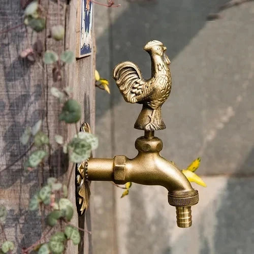 Outdoor Garden Faucet Wall Mount Solid Decorative Antique Tap-Basin Faucet-Index Bath