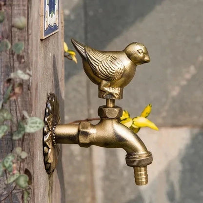 Outdoor Garden Faucet Wall Mount Solid Decorative Antique Tap-Basin Faucet-Index Bath