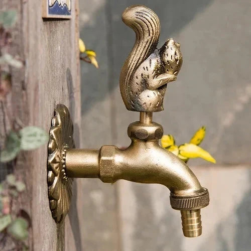 Outdoor Garden Faucet Wall Mount Solid Decorative Antique Tap-Basin Faucet-Index Bath