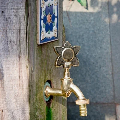 Outdoor Garden Faucet Wall Mount Solid Decorative Antique Tap-Basin Faucet-Index Bath