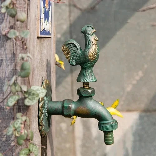 Outdoor Garden Faucet Wall Mount Solid Decorative Antique Tap-Basin Faucet-Index Bath