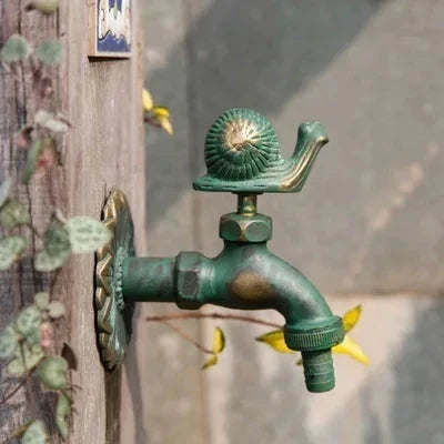 Outdoor Garden Faucet Wall Mount Solid Decorative Antique Tap-Basin Faucet-Index Bath