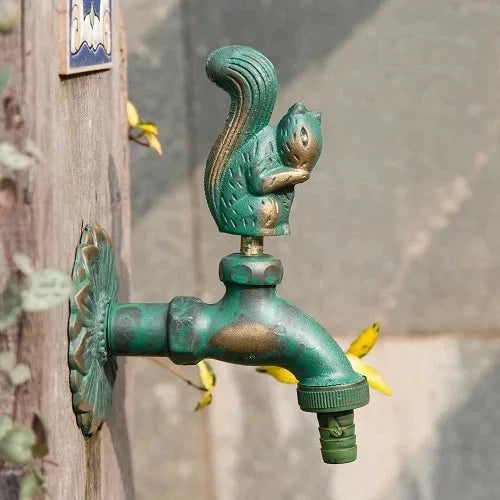 Outdoor Garden Faucet Wall Mount Solid Decorative Antique Tap-Basin Faucet-Index Bath