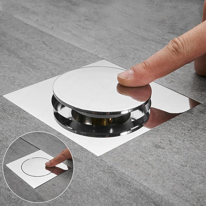 Bath Drains - Pop Up 4" Brass Floor Drain Bath Drains Push Down Drains In Black Or Chrome