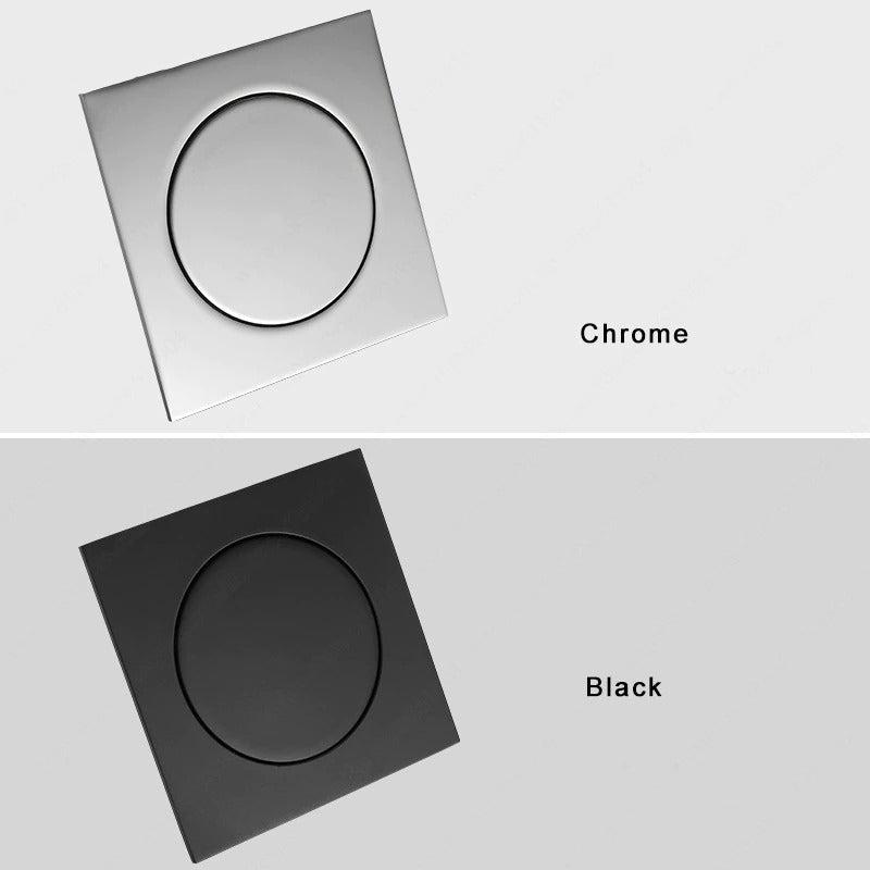 Bath Drains - Pop Up 4" Brass Floor Drain Bath Drains Push Down Drains In Black Or Chrome