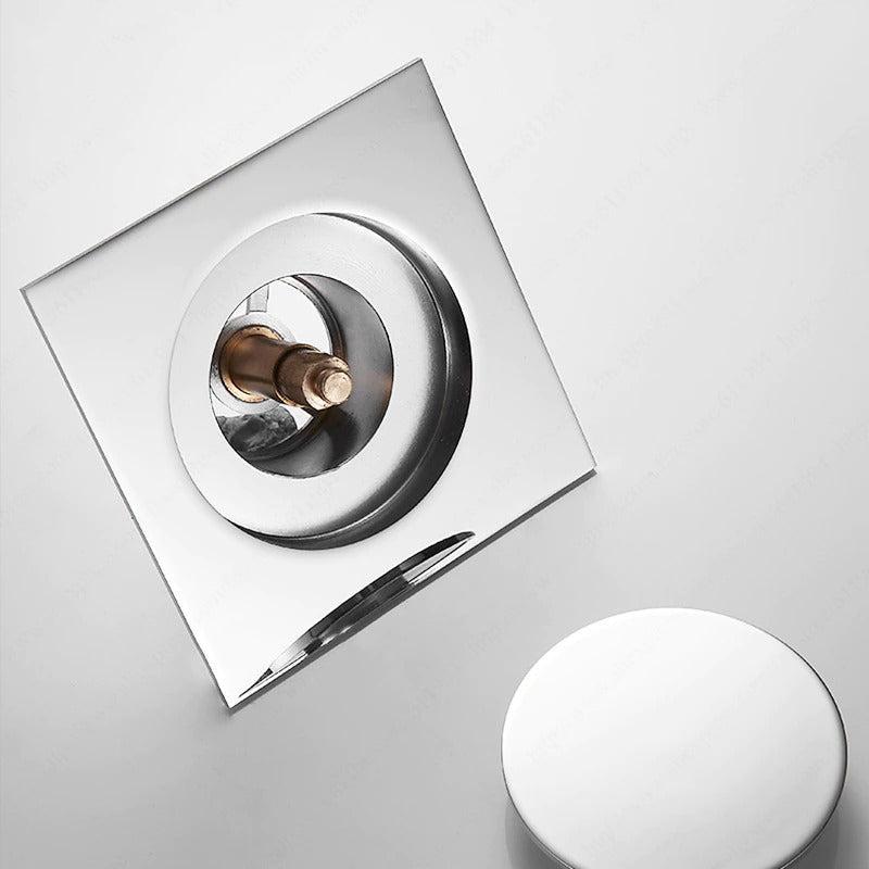 Bath Drains - Pop Up 4" Brass Floor Drain Bath Drains Push Down Drains In Black Or Chrome