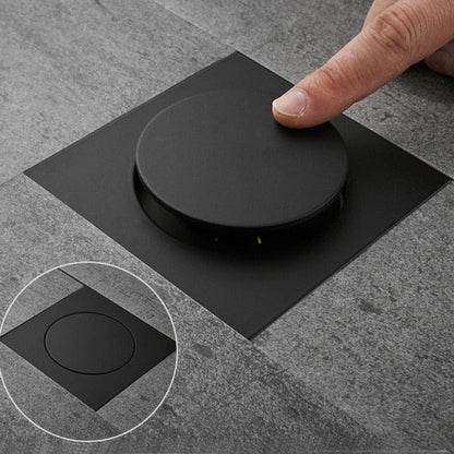Bath Drains - Pop Up 4" Brass Floor Drain Bath Drains Push Down Drains In Black Or Chrome