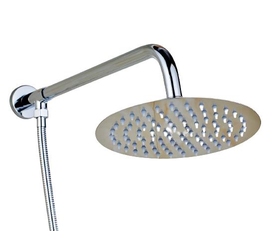 Rain Shower Heads - Rainfall Style Shower Head With Shower Arm And Shower Hose