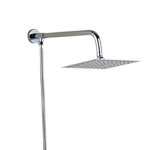 Rain Shower Heads - Rainfall Style Shower Head With Shower Arm And Shower Hose