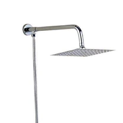 Rain Shower Heads - Rainfall Style Shower Head With Shower Arm And Shower Hose