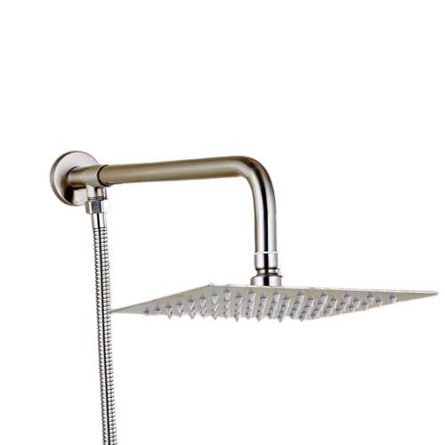 Rain Shower Heads - Rainfall Style Shower Head With Shower Arm And Shower Hose