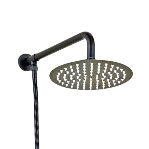 Rain Shower Heads - Rainfall Style Shower Head With Shower Arm And Shower Hose