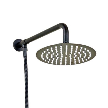 Rain Shower Heads - Rainfall Style Shower Head With Shower Arm And Shower Hose