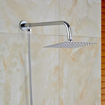 Rain Shower Heads - Rainfall Style Shower Head With Shower Arm And Shower Hose
