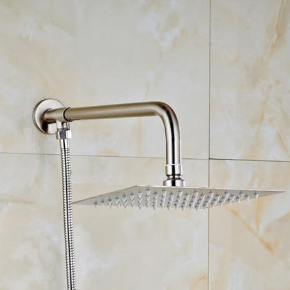 Rain Shower Heads - Rainfall Style Shower Head With Shower Arm And Shower Hose
