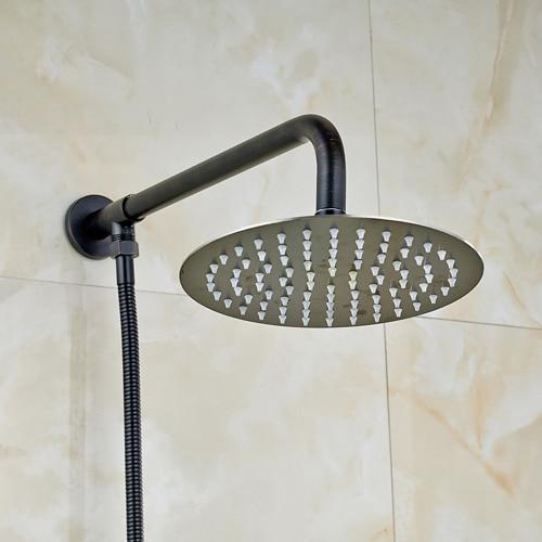Rain Shower Heads - Rainfall Style Shower Head With Shower Arm And Shower Hose