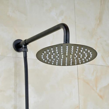 Rain Shower Heads - Rainfall Style Shower Head With Shower Arm And Shower Hose
