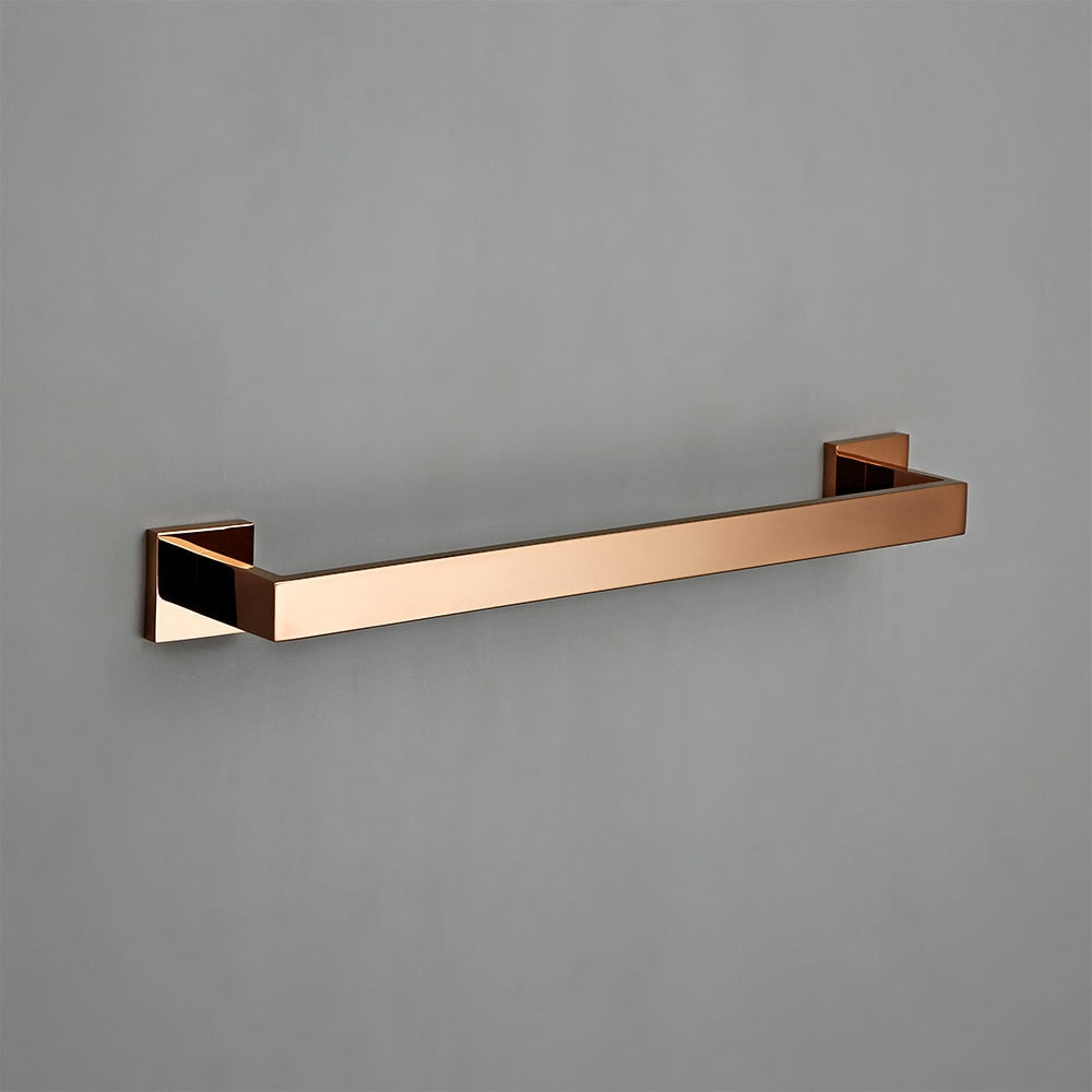 Towel Bars & Hooks - Index Bath Rose Gold Toilet Paper Holder Towel Bar Hook Hanger