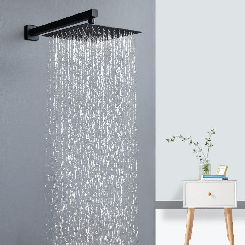 Rain Shower Heads - Round And Square Ultrathin Rain Shower Head Design Shower Accessory