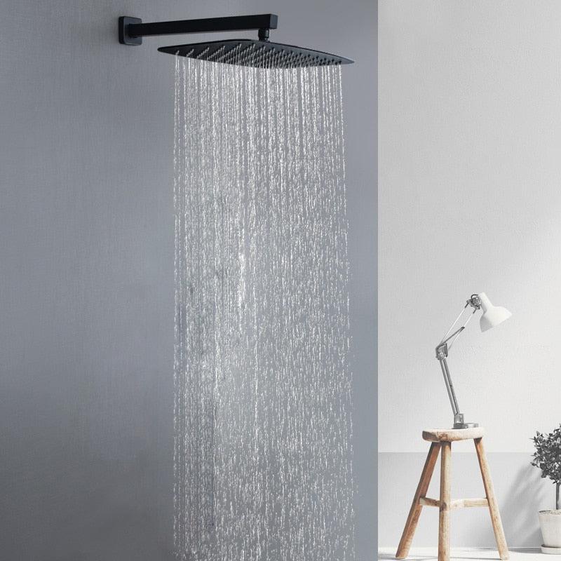 Rain Shower Heads - Round And Square Ultrathin Rain Shower Head Design Shower Accessory
