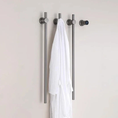 Bathroom Black Electric Towel Rack Hidden Wire Bath Towel Rail Smart Touch Control Towel Warmer Stainless Steels Bathrobe Dryer