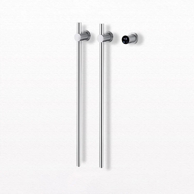 Bathroom Black Electric Towel Rack Hidden Wire Bath Towel Rail Smart Touch Control Towel Warmer Stainless Steels Bathrobe Dryer