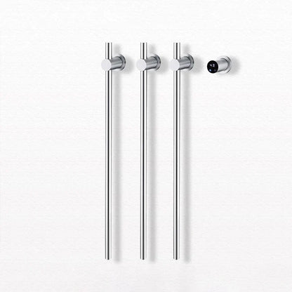 Bathroom Black Electric Towel Rack Hidden Wire Bath Towel Rail Smart Touch Control Towel Warmer Stainless Steels Bathrobe Dryer