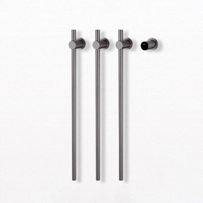 Bathroom Black Electric Towel Rack Hidden Wire Bath Towel Rail Smart Touch Control Towel Warmer Stainless Steels Bathrobe Dryer