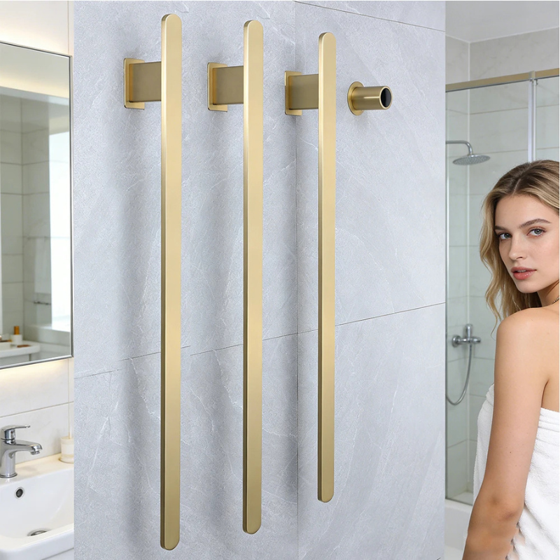 Smart Towel Warmer 3 Rod Stainless Steel Electric Heated Towel Rack-Index Bath