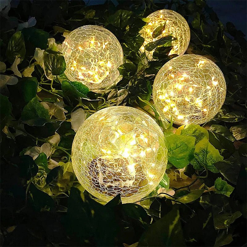 Solar Cracked Glass Outdoor Lamp