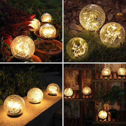Solar Cracked Glass Outdoor Lamp