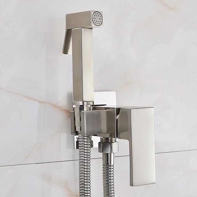 Bidet Faucet - Square Shower Sprayer Head Tap Bidet