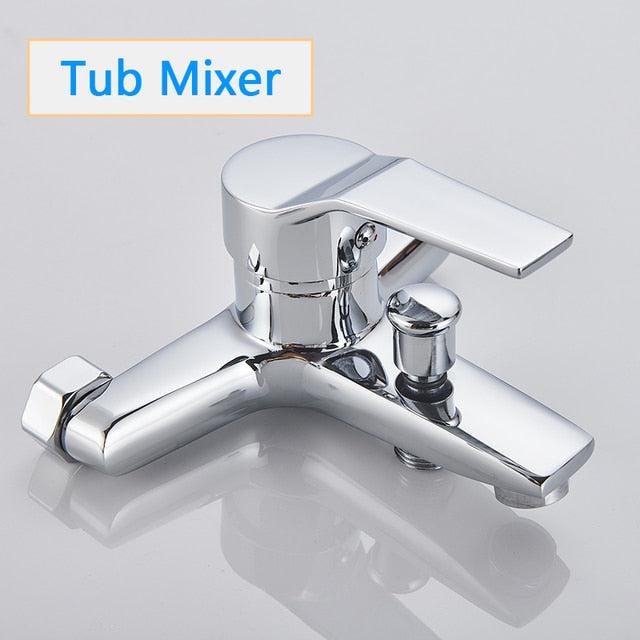 Shower Faucet - Square Bathtub Shower Faucets Floor Standing Faucet Hot Cold Water Tap