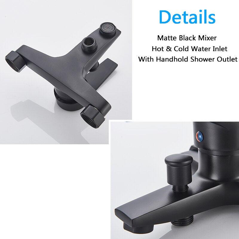 Shower Faucet - Square Bathtub Shower Faucets Floor Standing Faucet Hot Cold Water Tap