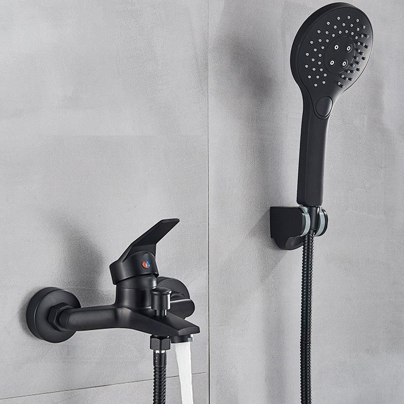 Shower Faucet - Square Bathtub Shower Faucets Floor Standing Faucet Hot Cold Water Tap