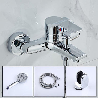 Shower Faucet - Square Bathtub Shower Faucets Floor Standing Faucet Hot Cold Water Tap