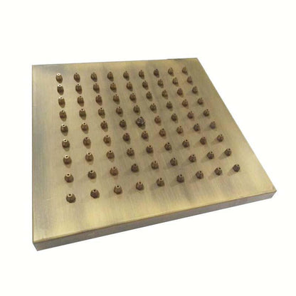 Rain Shower Heads - Square Rainfall Showerhead With Antique Brass Design