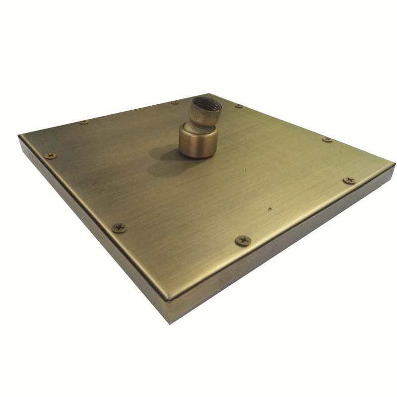 Rain Shower Heads - Square Rainfall Showerhead With Antique Brass Design