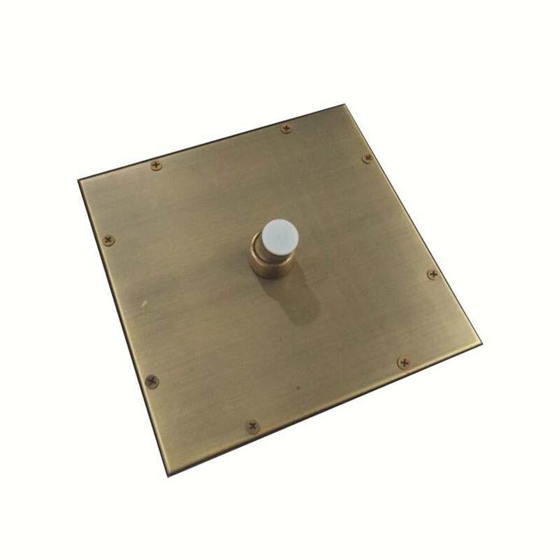Rain Shower Heads - Square Rainfall Showerhead With Antique Brass Design