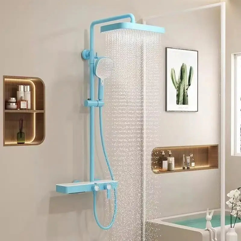 Shower Head Set Made Of High-Quality Copper Material And 304 Stainless Steel Shell With A Lifting Rotating Cute Cartoon Princess-Index Bath