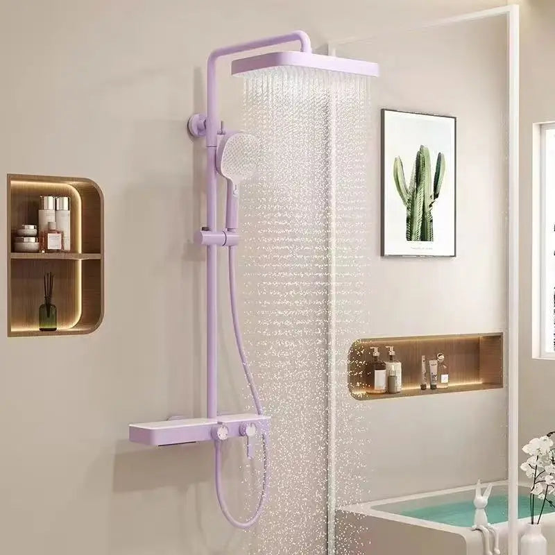 Shower Head Set Made Of High-Quality Copper Material And 304 Stainless Steel Shell With A Lifting Rotating Cute Cartoon Princess-Index Bath