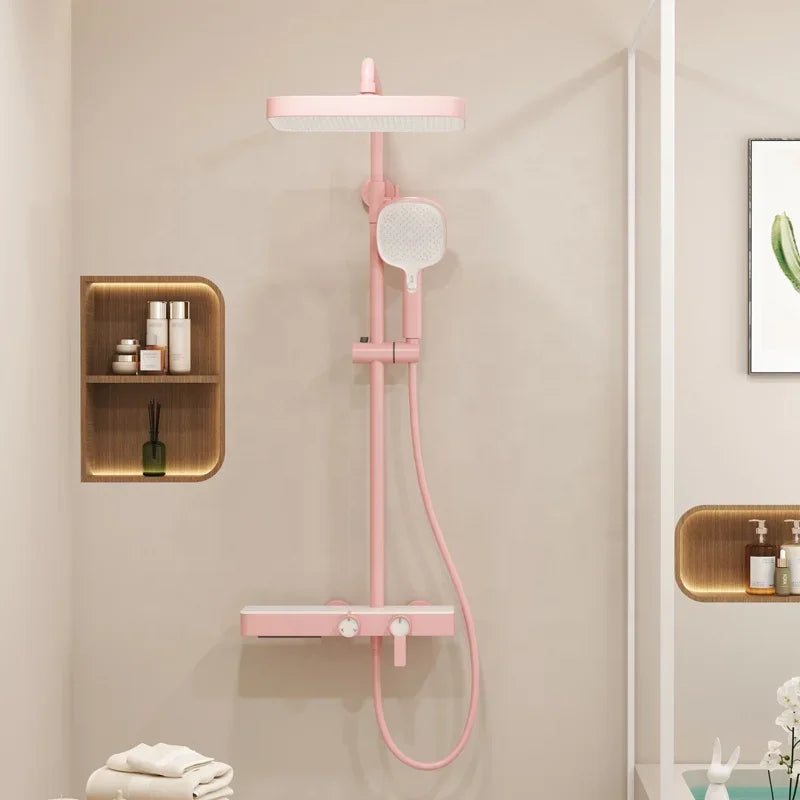 Shower Head Set Made Of High-Quality Copper Material And 304 Stainless Steel Shell With A Lifting Rotating Cute Cartoon Princess-Index Bath
