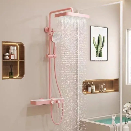 Shower Head Set Made Of High-Quality Copper Material And 304 Stainless Steel Shell With A Lifting Rotating Cute Cartoon Princess-Index Bath